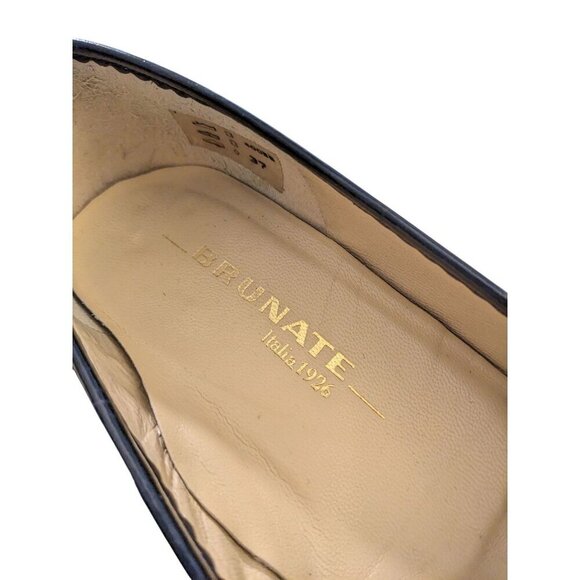 BRUNATE ITALY Womens Low Heel Pump Black Snakeskin Suede Classic Euro 37 US 6.5 - Picture 8 of 9